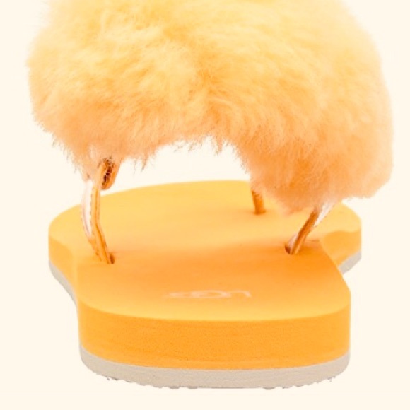 UGG LAALAA Orange Zinnia Sandals Size 5 Flip Flops - Picture 3 of 4